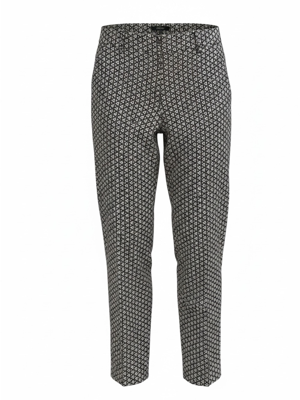 Cynthia Rowley Cropped Ankle Pants Geometric Print Blue White Size 4